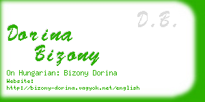 dorina bizony business card
